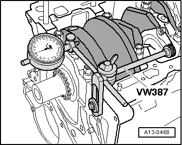 Measuring axial clearance of crankshaft
