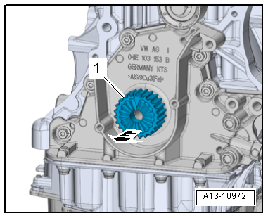 Removing and installing toothed belt, engine codes CHPA, CZDA