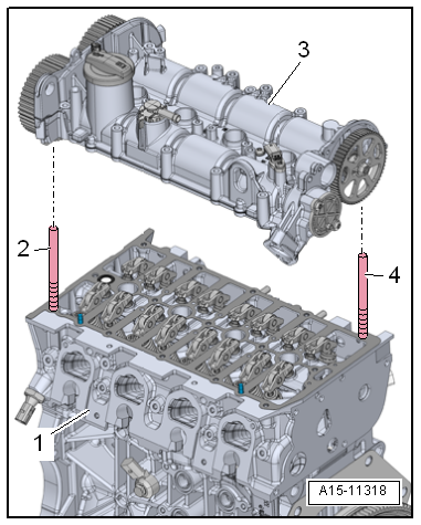 Removing and installing camshaft housing