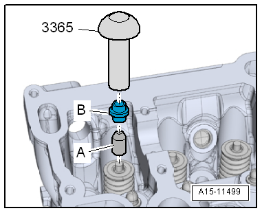 Removing and installing valve stem seals (cylinder head removed)