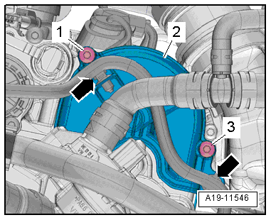 Removing and installing coolant pump