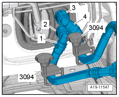 Removing and installing Denso heat exchanger, LHD vehicles