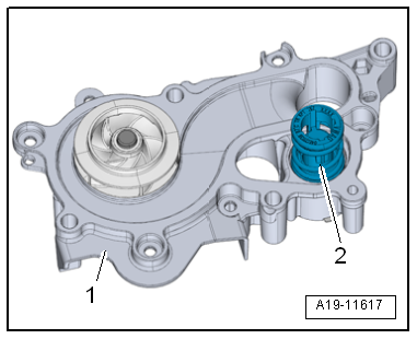 Removing and installing thermostat for small cooling circuit