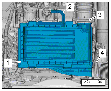Removing and installing air filter housing