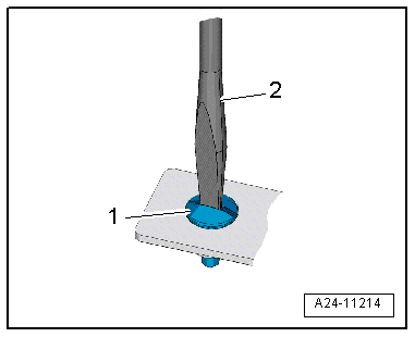 Removing and installing engine control unit -J623- (with metal locking plate)