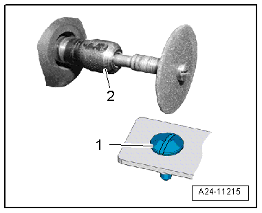 Removing and installing engine control unit -J623- (with metal locking plate)