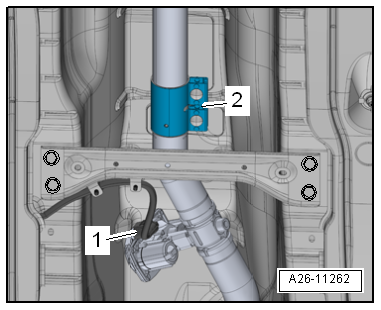 Removing and installing control unit and hydraulic unit, LHD vehicles, four-wheel drive, diesel engine