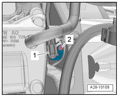 Removing and installing engine speed sender -G28-
