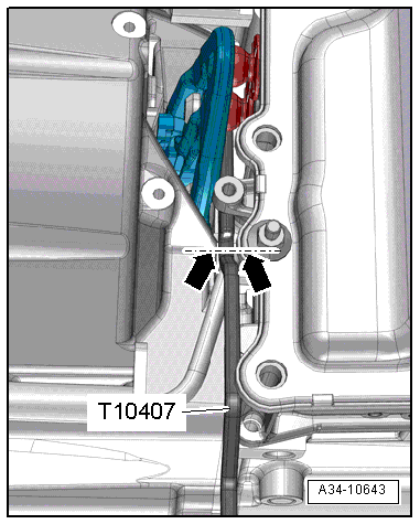 Removing and installing mechatronic unit for dual clutch gearbox -J743