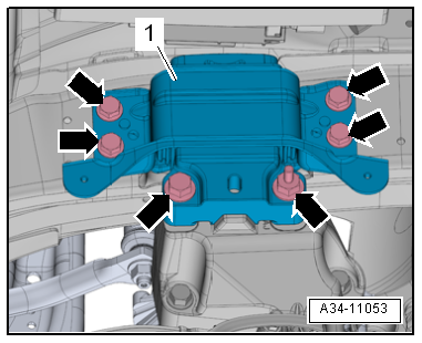 Removing and installing gearbox mounting