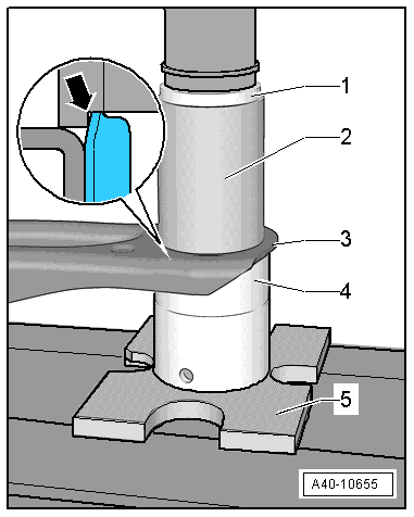 Renewing rear bonded rubber bush for lower suspension link