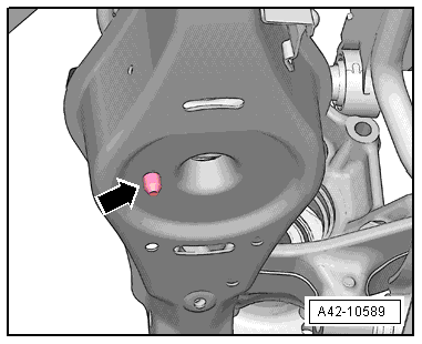 Removing and installing spring, multi-link suspension, right spring for front-wheel drive