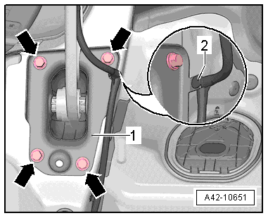 Removing and installing rear axle, multi-link suspension, front-wheel drive, except for e-Golf and Golf GTE