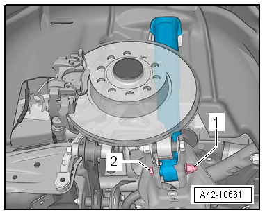 Removing and installing rear axle, multi-link suspension, front-wheel drive, except for e-Golf and Golf GTE