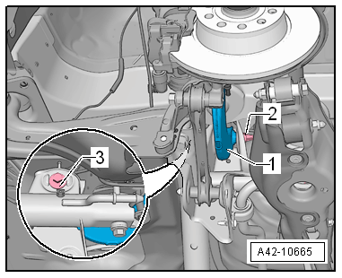 Removing and installing upper transverse link, front-wheel drive