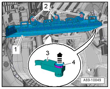 Removing and installing brake servo, LHD vehicles