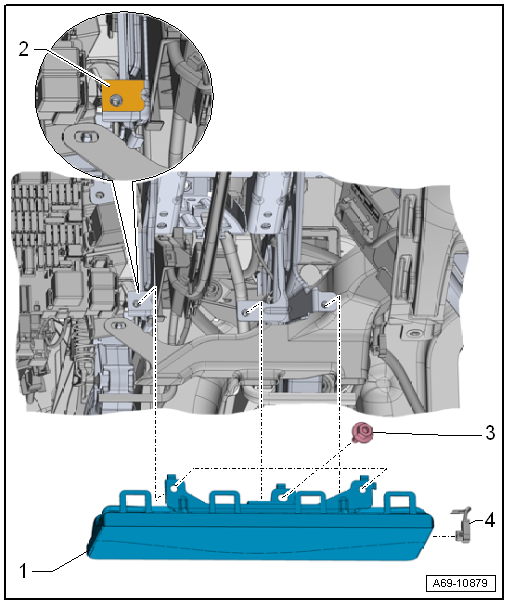 Assembly overview - knee airbag