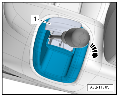 Removing and installing trim for backrest release mechanism