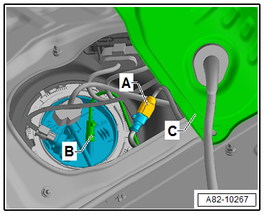 Removing and installing metering pump -V54-, Golf GTE