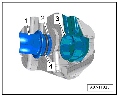 Removing and installing coolant pipes at heat exchanger (Valeo)