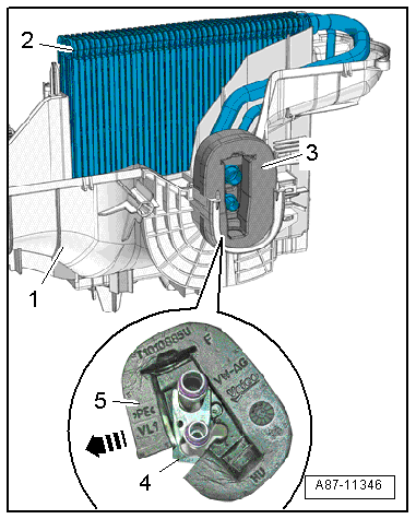 Removing and installing evaporator