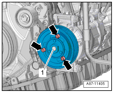 Removing and installing Denso belt pulley