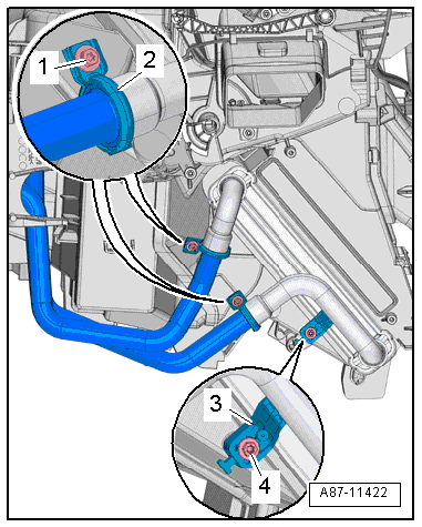 Removing and installing Denso heat exchanger, LHD vehicles