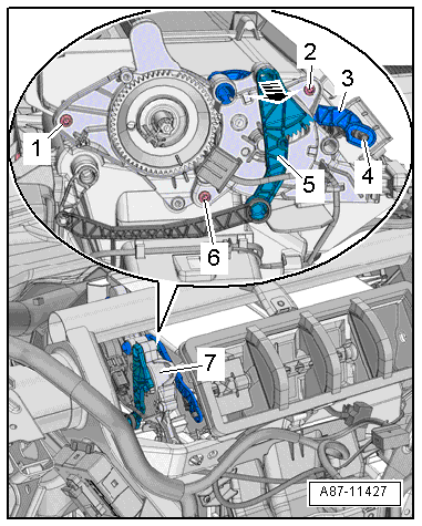 Removing and installing front air distribution flap actuation unit, Climatronic