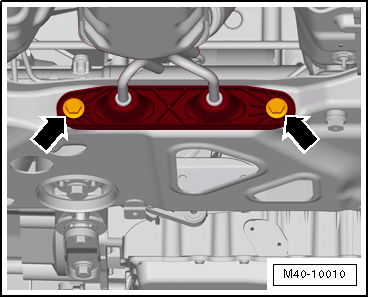 Removing and installing subframe without steering rack, except for e-Golf