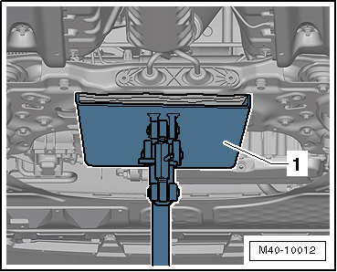 Removing and installing subframe without steering rack, except for e-Golf