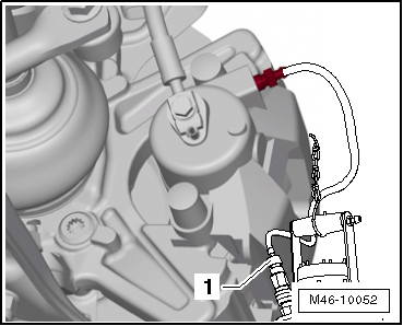 Removing and installing control unit and hydraulic unit, RHD vehicles