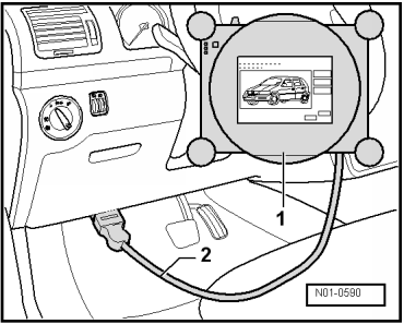 Checking function and voltage supply of the fuel pump, engine code CWVA