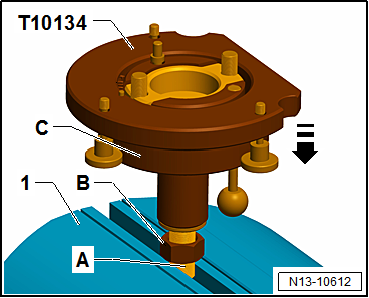 Removing and installing sealing flange on gearbox side