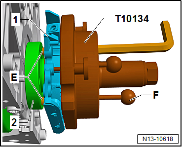 Removing and installing sealing flange on gearbox side