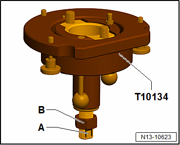 Removing and installing sealing flange on gearbox side