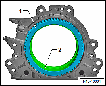 Removing and installing sealing flange on gearbox side
