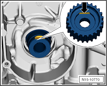 Removing and installing toothed belt, engine codes CHPA, CZDA