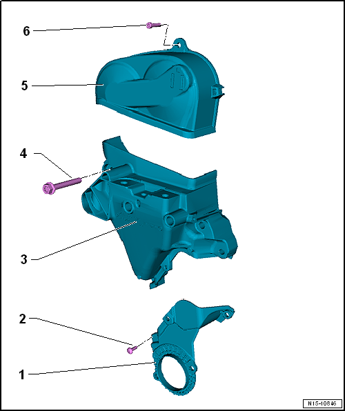 Assembly overview - toothed belt cover