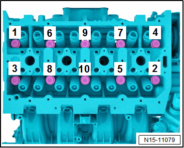 Removing and installing cylinder head