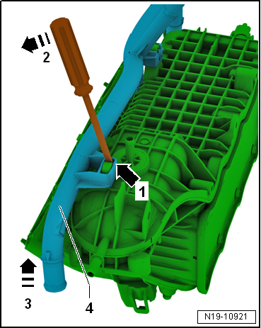 Removing and installing coolant pipes