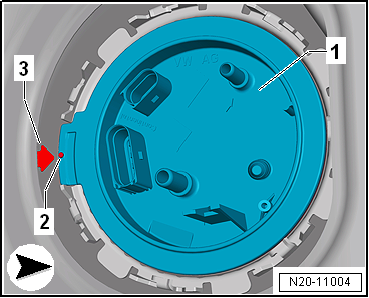 Removing and installing fuel delivery unit/fuel gauge sender, vehicles with front-wheel drive