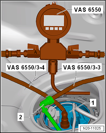 Checking fuel pressure, engine code CWVA