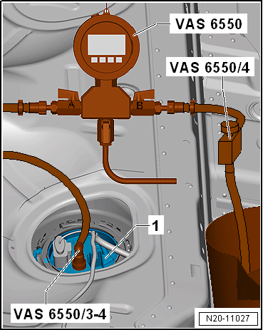 Checking fuel delivery rate, engine code CWVA