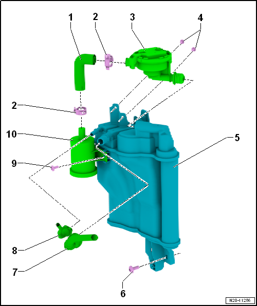 Assembly overview - activated charcoal filter system
