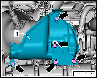 Removing and installing camshaft housing