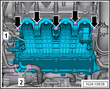 Removing and installing intake manifold