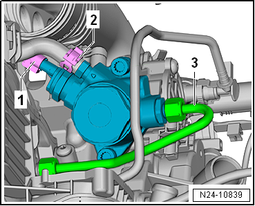 Removing and installing camshaft housing