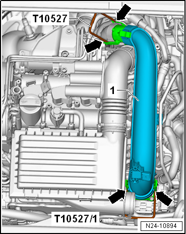 Removing and installing coolant pump