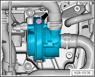 Removing and installing engine speed sender -G28-