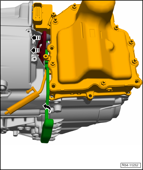 Removing and installing mechatronic unit for dual clutch gearbox -J743